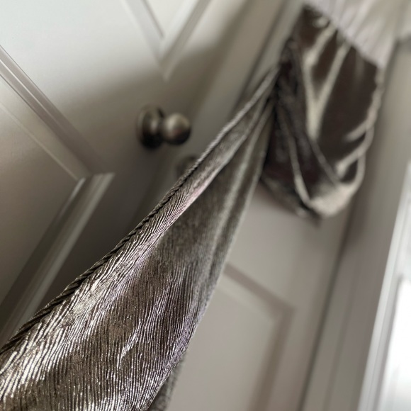 Porridge Crew-Neck Metallic Twofer Mini Dress - Picture 7 of 11